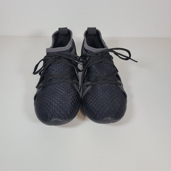 Adidas Stella McCartney Black Nylon Sneakers 8.5 Women's Slip On with Laces - Picture 3 of 10